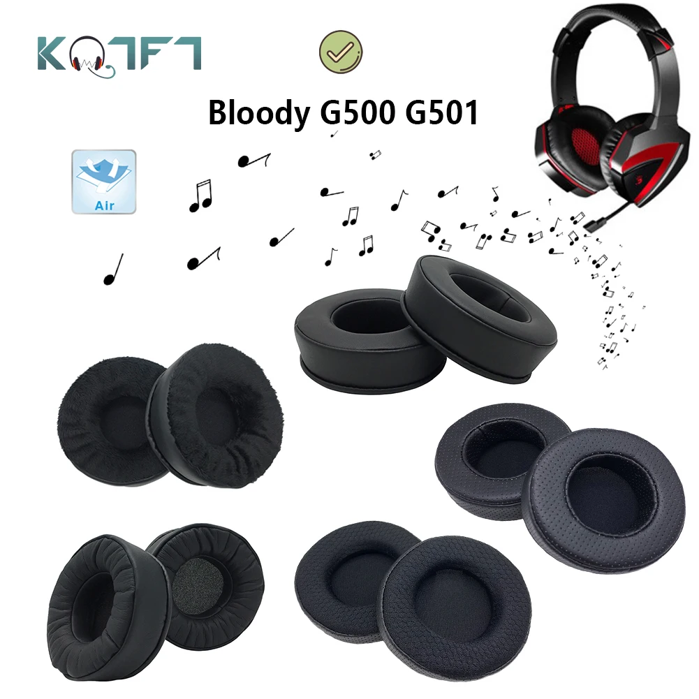 

KQTFT Protein skin Velvet Replacement EarPads for Bloody G500 G501 Headphones Ear Pads Parts Earmuff Cover Cushion Cups