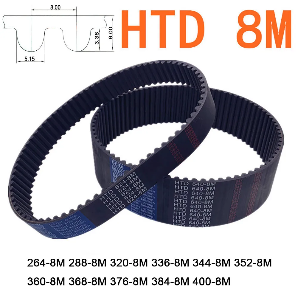 1pcs Width 30mm HTD 8M Rubber Timing Belt Perimeter 264 288 320 336 344 352 360 368 376 384 400mm Closed Loop Synchronous Belt
1pcs Width 30mm HTD 8M Rubber Timing Belt Perimeter 264 288 320 336 344 352 360 368 376 384 400mm Closed Loop Synchronous Belt