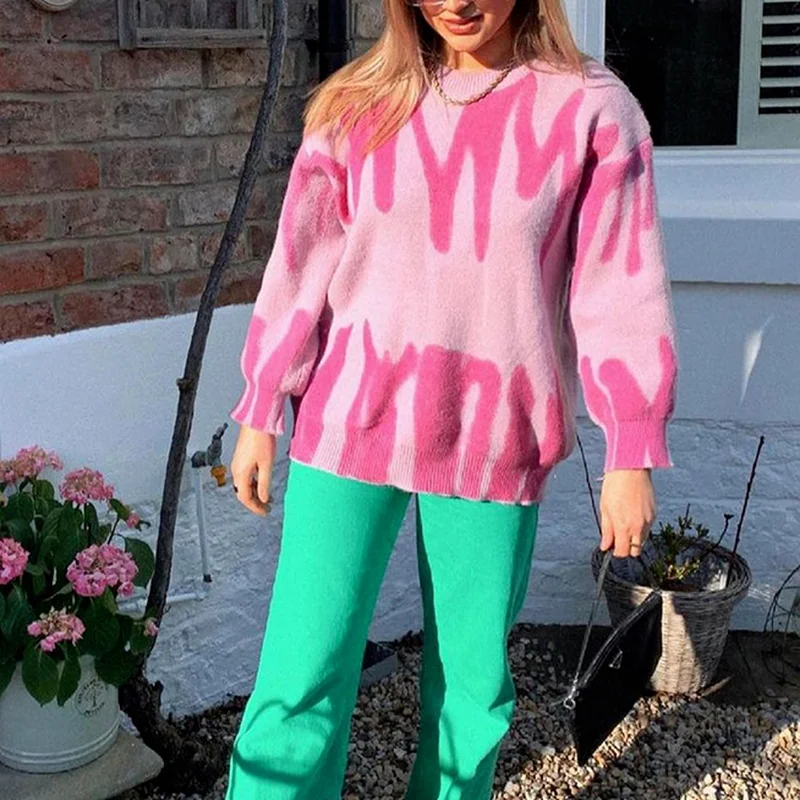 2021 Autumn Vintage Print Knitted Sweaters Women Winter Korean Fashion Casual Loose Jumpers Pullover Y2K Tops Ladies Long Sleeve
2021 Autumn Vintage Print Knitted Sweaters Women Winter Korean Fashion Casual Loose Jumpers Pullover Y2K Tops Ladies Long Sleeve