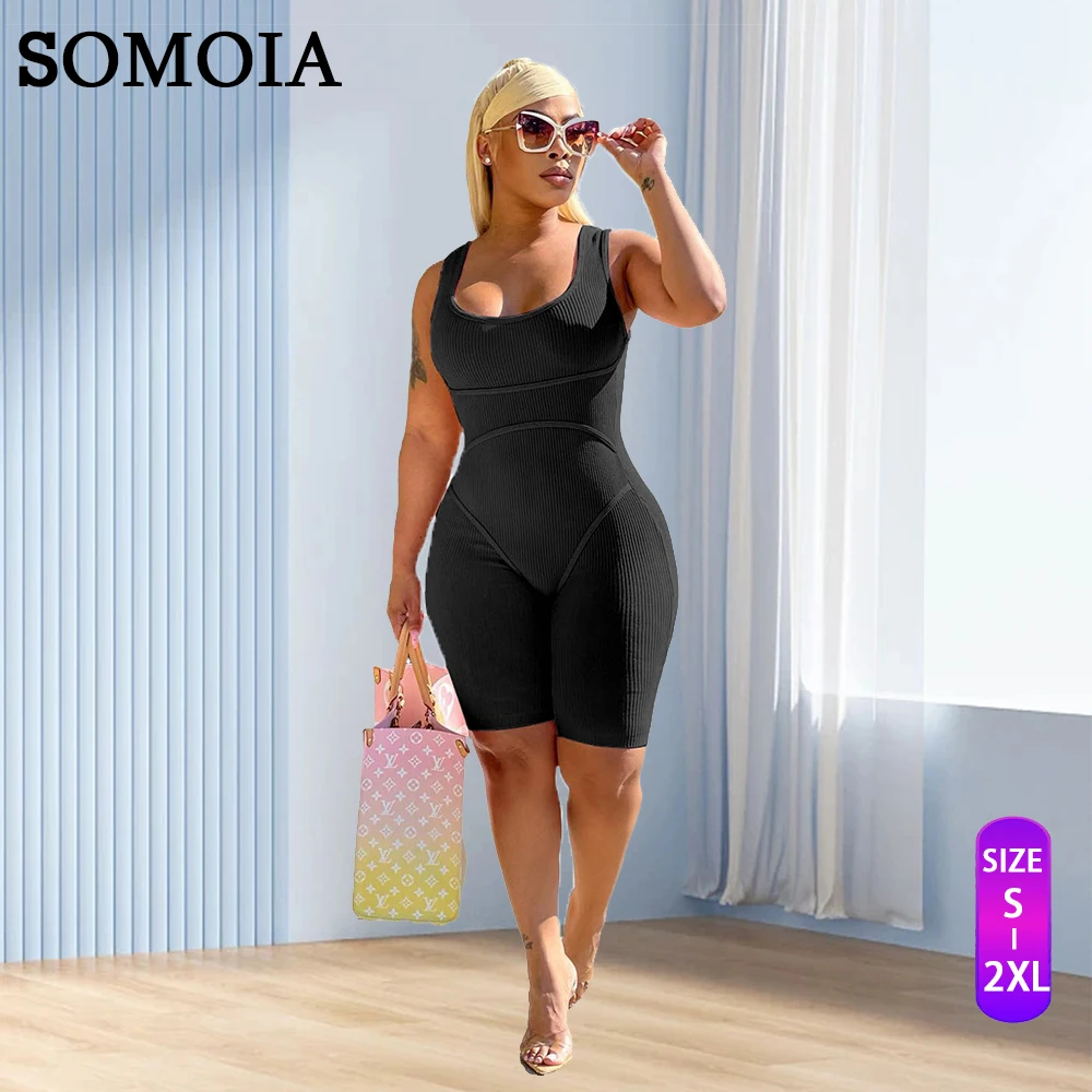 SOMOIA S-XXL Summer Jumpsuit Women Bodysuit Solid Color Sexy Fashion Suspenders Rompers Womens Jumpsuit Wholesale Dropshipping
SOMOIA S-XXL Summer Jumpsuit Women Bodysuit Solid Color Sexy Fashion Suspenders Rompers Womens Jumpsuit Wholesale Dropshipping