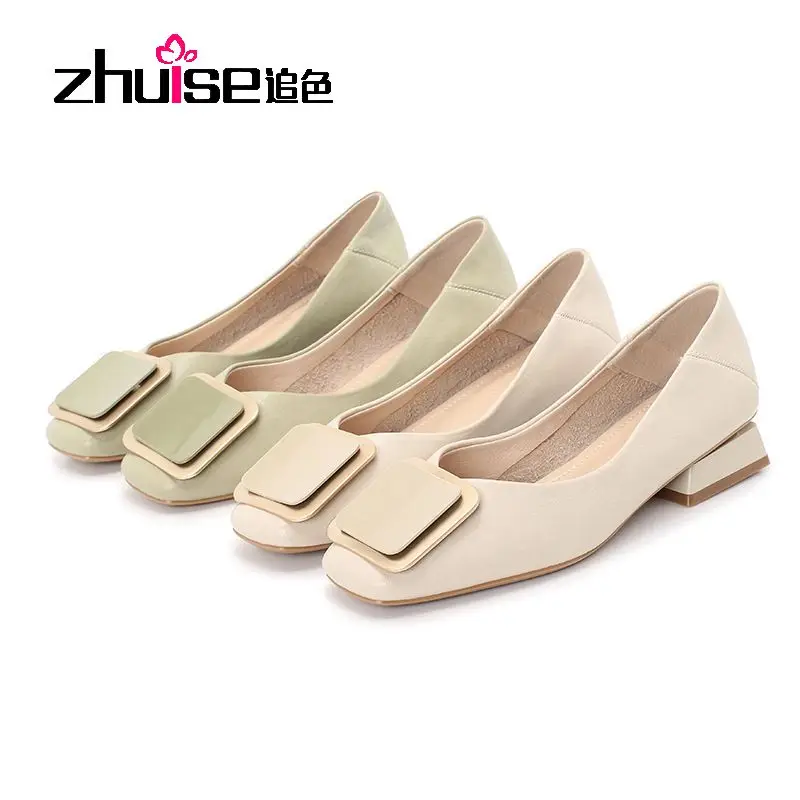 Leather Breathable Beanie Shoes 2022 Spring New Women's Shoes Square Toe Shallow Mouth Square Buckle Single Shoes Women
Leather Breathable Beanie Shoes 2022 Spring New Women's Shoes Square Toe Shallow Mouth Square Buckle Single Shoes Women