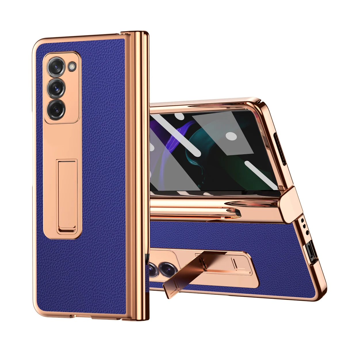 Plating Leather Cell Phone Case for Samsung Galaxy Z Fold 3 5G Fold3 Fold2 Fold 2 Tempered Glass Screen Protector Cover
Plating Leather Cell Phone Case for Samsung Galaxy Z Fold 3 5G Fold3 Fold2 Fold 2 Tempered Glass Screen Protector Cover