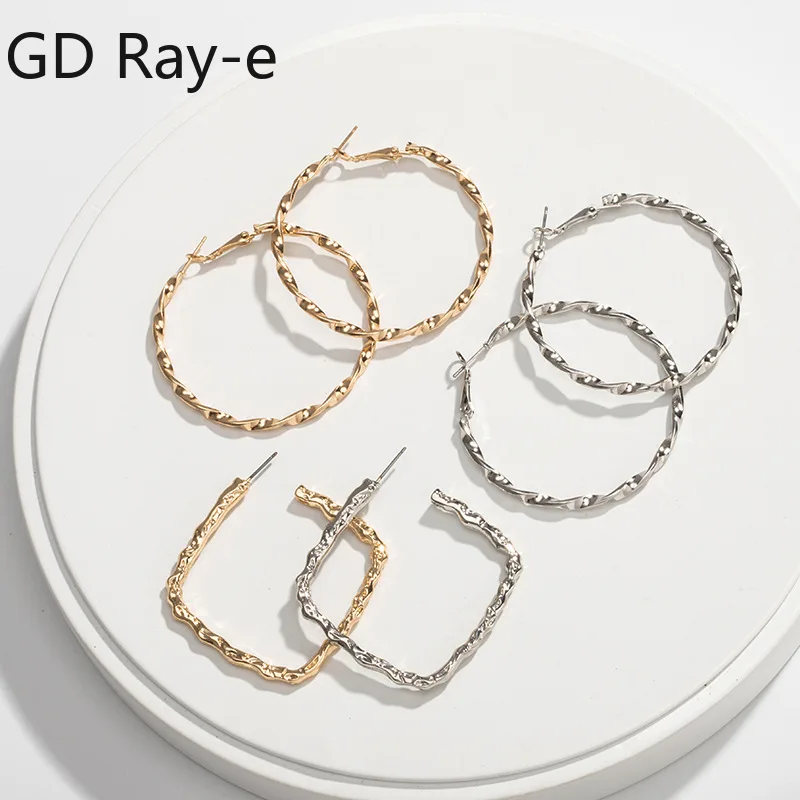 Korean Geometric Metal Earrings for Women Jewelry Gift Irregular Gold Color Big Circle Square Earrings Femmel Fashion Earrings
Korean Geometric Metal Earrings for Women Jewelry Gift Irregular Gold Color Big Circle Square Earrings Femmel Fashion Earrings