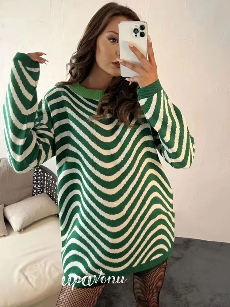 ree Shipping Women's Autumn Knit Sweater Tops 2022 New Fashion O Neck Long Sleeve Oversized Loose Striped Knit Sweater Sweater
ree Shipping Women's Autumn Knit Sweater Tops 2022 New Fashion O Neck Long Sleeve Oversized Loose Striped Knit Sweater Sweater