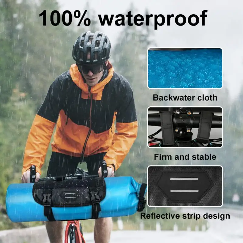 HNQH Bicycle Front Bag IPX7 Waterproof Riding Storage Pack With Reflective Paint Cycling Front Frame Pannier Bike Accessories
HNQH Bicycle Front Bag IPX7 Waterproof Riding Storage Pack With Reflective Paint Cycling Front Frame Pannier Bike Accessories
