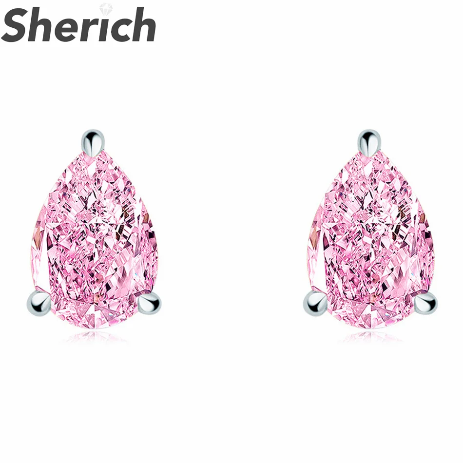 Sherich 7*10mm Pink Waterdrop High Carbon Diamond S925 Sterling Silver Women's Sparkling Romantic Stud Earrings Party Jewelry
Sherich 7*10mm Pink Waterdrop High Carbon Diamond S925 Sterling Silver Women's Sparkling Romantic Stud Earrings Party Jewelry