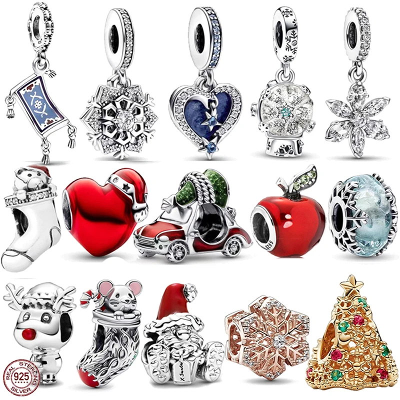 Hot Sales 925 Sterling Silver Santa Claus Christmas Tree Snowflake Pendant fit Original Pandora Bracelet DIY Exquisite Jewelry
Hot Sales 925 Sterling Silver Santa Claus Christmas Tree Snowflake Pendant fit Original Pandora Bracelet DIY Exquisite Jewelry
