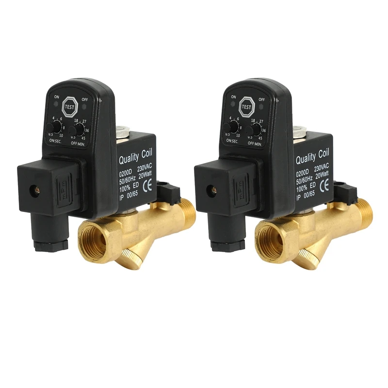 2X AC 220V 1/2Inch Electronic Timed 2Way Air Compressor Gas Tank Automatic Drain Valve
2X AC 220V 1/2Inch Electronic Timed 2Way Air Compressor Gas Tank Automatic Drain Valve