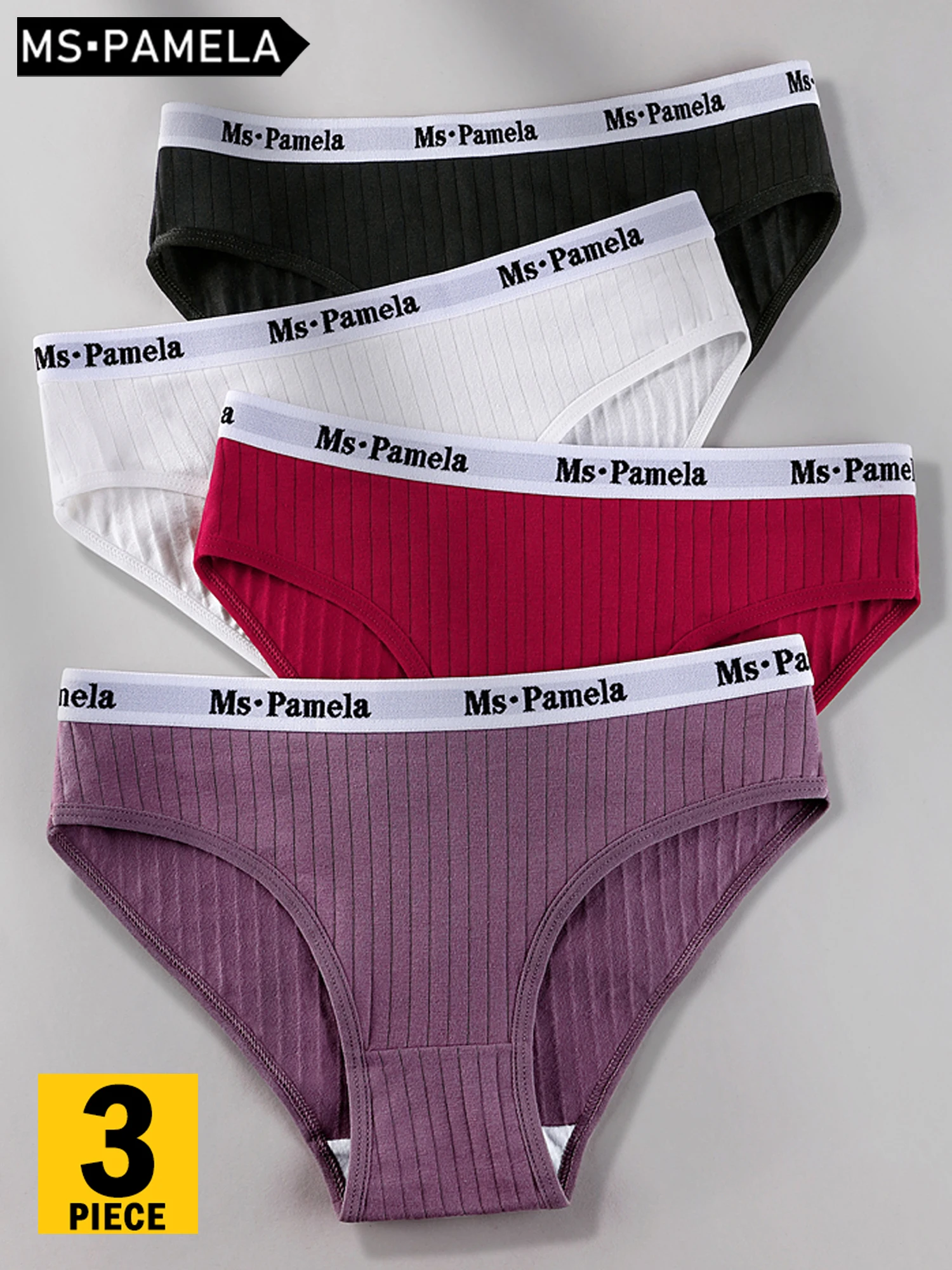 3PCS Women's Panties Cotton Panty Sexy Underwear Solid Color Briefs Female Underpants Intimates Women Lingerie S-4XL 3PCS Women's Panties Cotton Panty Sexy Underwear Solid Color Briefs Female Underpants Intimates Women Lingerie S-4XL