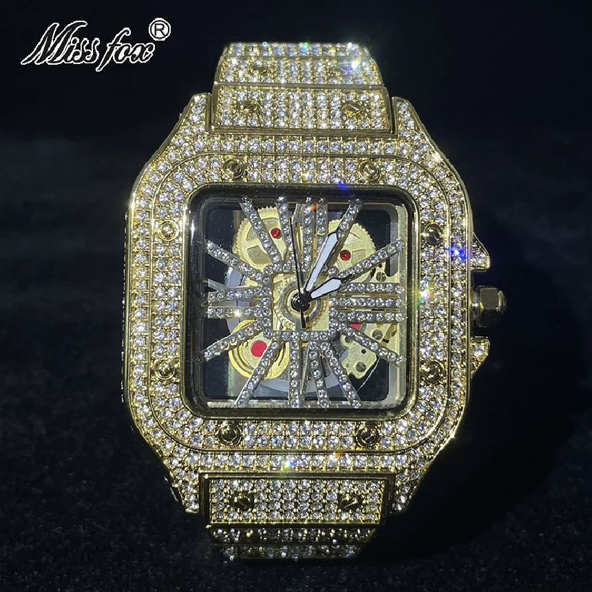 MISSFOX Gold Luxury Watch For Men Hollow Out Waterproof Fashion Quartz Wristwatches Iced Diamond Bling Clock Free Shipping Rolej
MISSFOX Gold Luxury Watch For Men Hollow Out Waterproof Fashion Quartz Wristwatches Iced Diamond Bling Clock Free Shipping Rolej