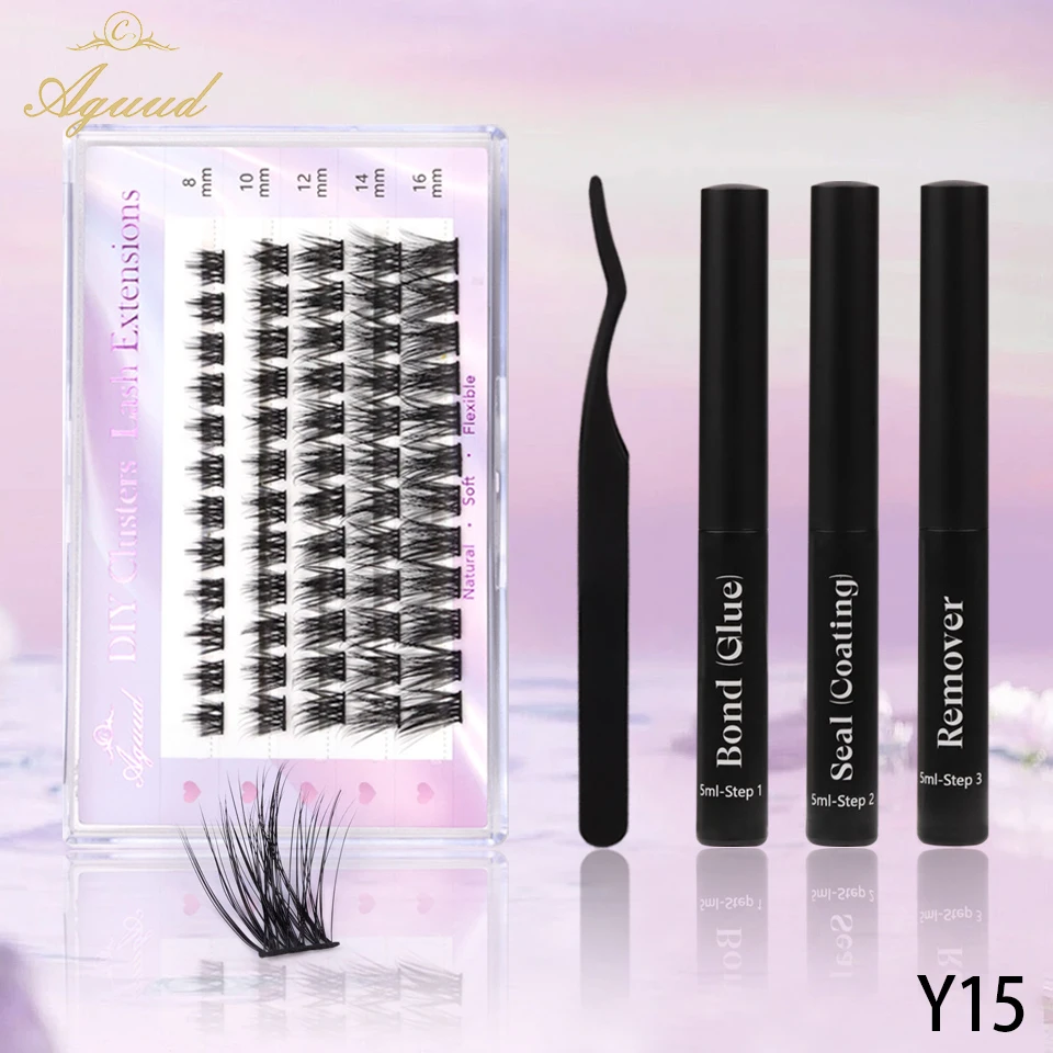 Aguud DIY Eyelash Extension Kit Soft Base Clusters Thin Strip Lashes with Best Super bonder and Seal Eyelashes Glue DIY Lash Kit
Aguud DIY Eyelash Extension Kit Soft Base Clusters Thin Strip Lashes with Best Super bonder and Seal Eyelashes Glue DIY Lash Kit