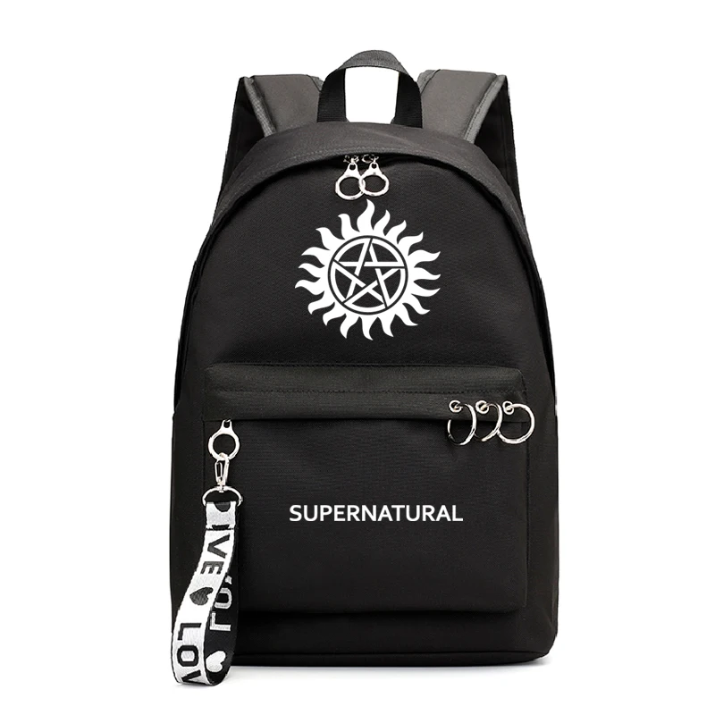 

Fashion Supernatural Backpack Sac A Dos Femme Girls Mochila Travel Bagpack Rucksack School Bags for Teenage Black Pink Knapsack