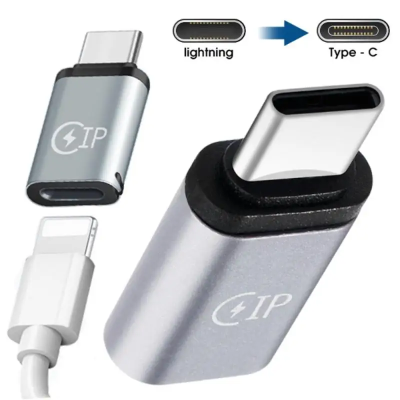 

Data Transfer Lightning To Type C Adapter Aluminum Alloy Mobile Phone Adapter For IPhone 5V2.1A Charging Type C Adapter