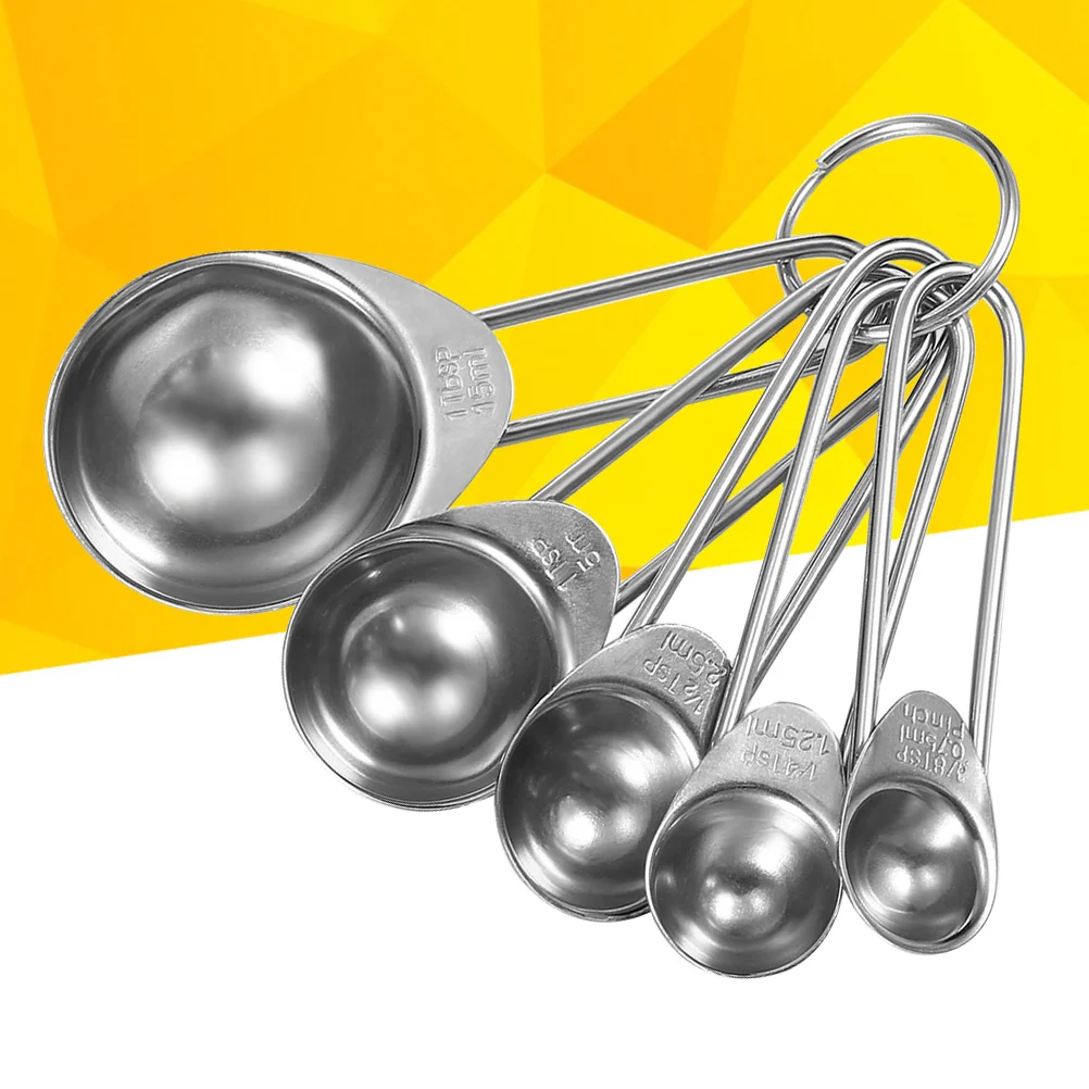 Set of 5 Measuring Spoons Stainless Steel Stackable Teaspoons Spoons Tablespoons for Ingredients
Set of 5 Measuring Spoons Stainless Steel Stackable Teaspoons Spoons Tablespoons for Ingredients