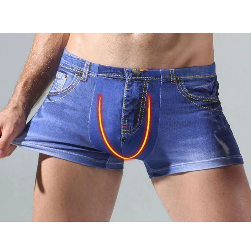 Mens Underpants Sexy Jeans Printed Boxershorts Men Cotton Breathable Gay Sexy Trunk Panties Boxers U Pouch Cueca Swim Shorts
Mens Underpants Sexy Jeans Printed Boxershorts Men Cotton Breathable Gay Sexy Trunk Panties Boxers U Pouch Cueca Swim Shorts