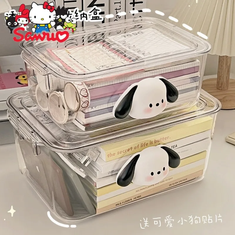 Sanrio Melody Kuromi Hello Kitty Cinnamoroll Pochacco Clear Plastic Table Top Storage Box with Box Cosmetic Student Storage Box
Sanrio Melody Kuromi Hello Kitty Cinnamoroll Pochacco Clear Plastic Table Top Storage Box with Box Cosmetic Student Storage Box
