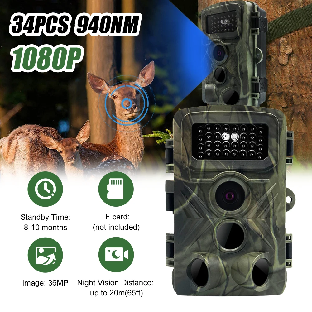 Night Vision Trail Camera 36MP 1080P With Motion Activated 0.2S Trigger Time Waterproof Outdoor Wildlife Hunting Camera PR3000
Night Vision Trail Camera 36MP 1080P With Motion Activated 0.2S Trigger Time Waterproof Outdoor Wildlife Hunting Camera PR3000