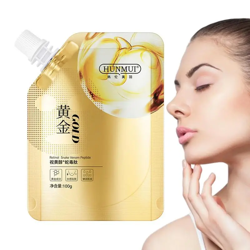 Retinol Snake Venoms Peptide Gold Facial Masque 100g Peel Off Face Gel For Blackhead Removal Moisturizing And Cleansing Masque
Retinol Snake Venoms Peptide Gold Facial Masque 100g Peel Off Face Gel For Blackhead Removal Moisturizing And Cleansing Masque