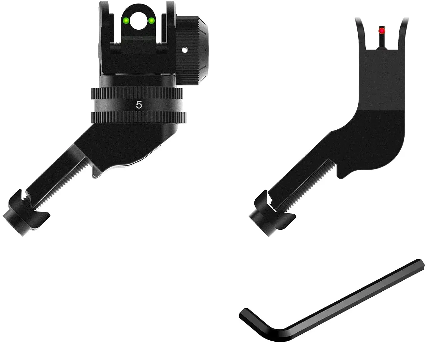 45 Degree Offset Fiber Optics Iron Sight Front and Rear Sights with Red Green Fiber Compatible for Picatinny Rail Weaver Rail
45 Degree Offset Fiber Optics Iron Sight Front and Rear Sights with Red Green Fiber Compatible for Picatinny Rail Weaver Rail