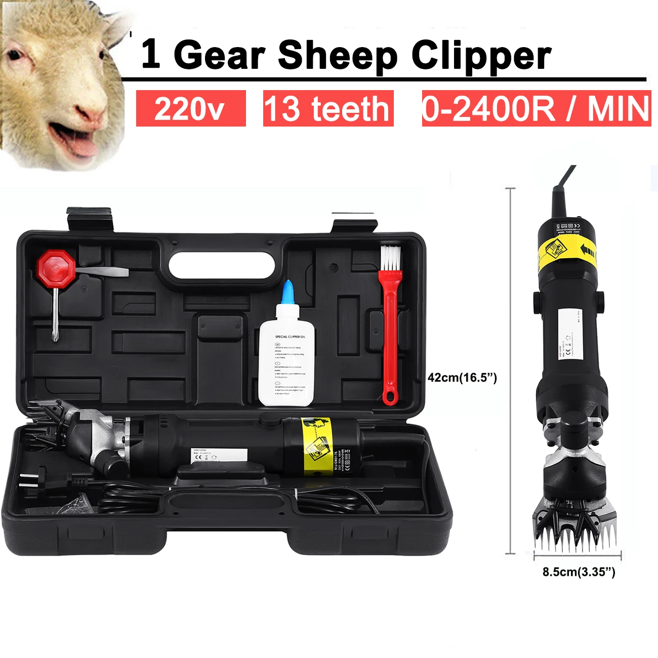 Honhill 690W Electric Sheep Clipper Pet Hair Shearing Kit Shear Wool Scissor Cut Goat Animal Shearing Supplies Farm Cut Machine
Honhill 690W Electric Sheep Clipper Pet Hair Shearing Kit Shear Wool Scissor Cut Goat Animal Shearing Supplies Farm Cut Machine