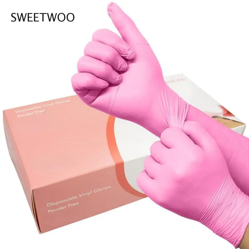 100Pcs Pack Pink Vinyl Disposable Gloves Latex Free and Power Free Food Grade Exam Gloves Cleaning Food Prep Kitchen Use 2022
100Pcs Pack Pink Vinyl Disposable Gloves Latex Free and Power Free Food Grade Exam Gloves Cleaning Food Prep Kitchen Use 2022