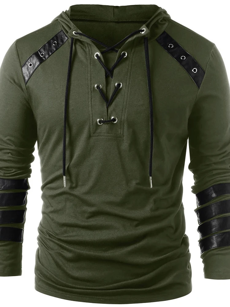 2022 Spring Long Sleeve Slim Hooded Tops Fashion Solid Color Casual Sweatshirt Vintage Patchwork Drawstring Design Hoodies Men
2022 Spring Long Sleeve Slim Hooded Tops Fashion Solid Color Casual Sweatshirt Vintage Patchwork Drawstring Design Hoodies Men