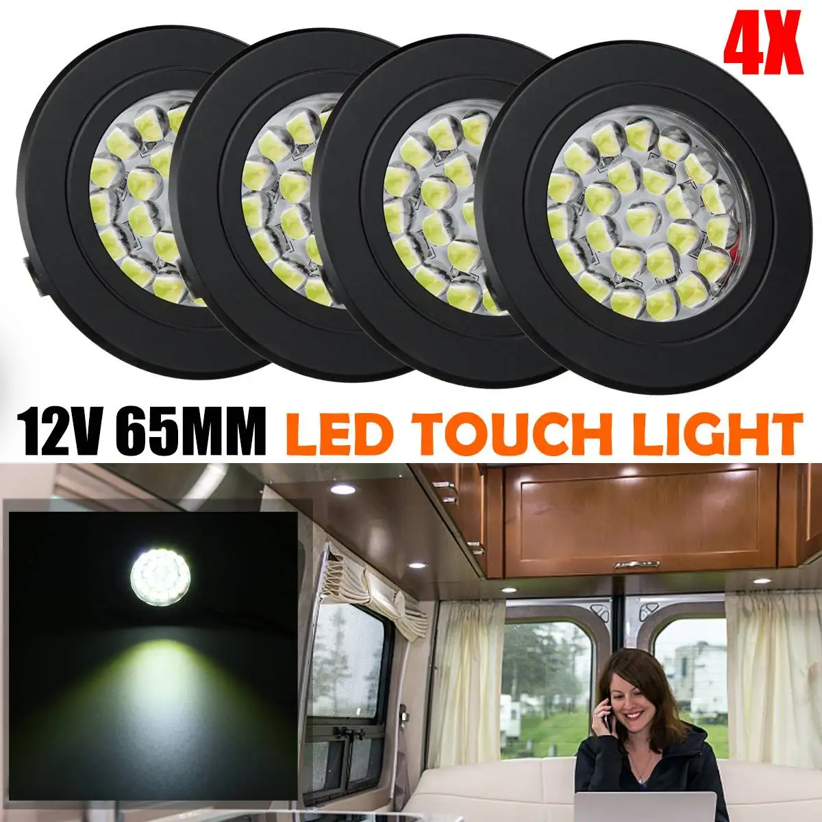 4PCS RV LED Dome light Car Interior Reading Lamp Touch Switch LED Ceiling Lamp For Motorhome Caravan Van Boat
4PCS RV LED Dome light Car Interior Reading Lamp Touch Switch LED Ceiling Lamp For Motorhome Caravan Van Boat
