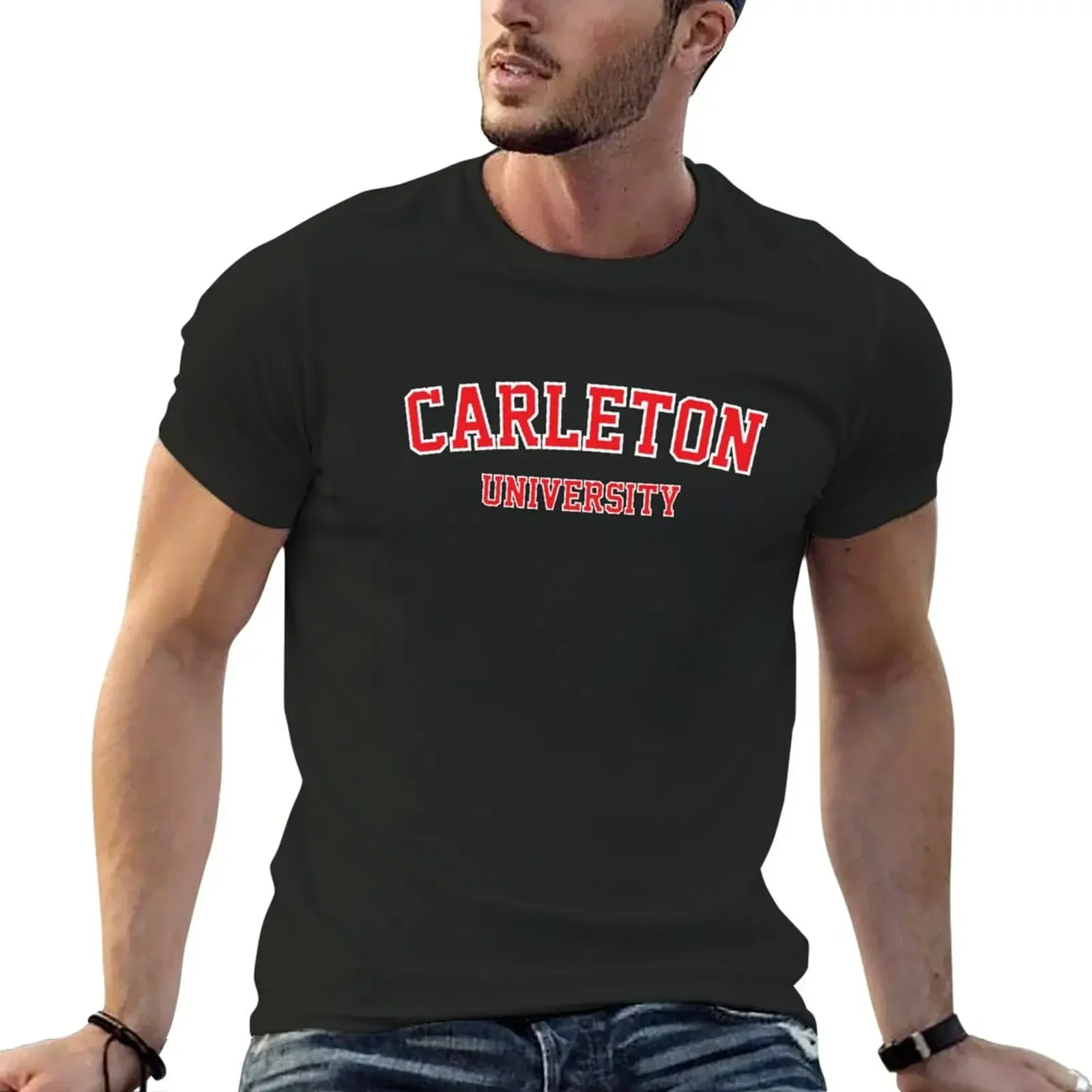 Футболка Carleton винтажная одежда футболки для мальчиков приталенные мужчин Новое