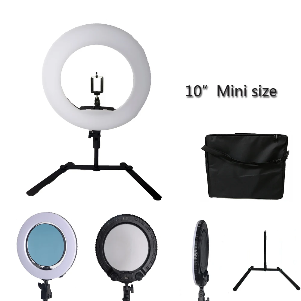 Yidoblo QS-280II mini size 10 Bio-color Camera Selfie makeup Beauty nail skin hair lighting LED Ring Light +table stand+handbag
Yidoblo QS-280II mini size 10 Bio-color Camera Selfie makeup Beauty nail skin hair lighting LED Ring Light +table stand+handbag
