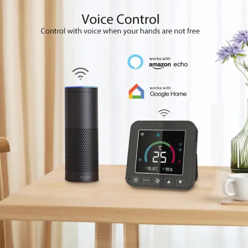 Smart WiFi Color Screen Infrared Air Conditioner Thermostat With Siren Smart Temperature And Humidity Sensor Real-time Display
Smart WiFi Color Screen Infrared Air Conditioner Thermostat With Siren Smart Temperature And Humidity Sensor Real-time Display