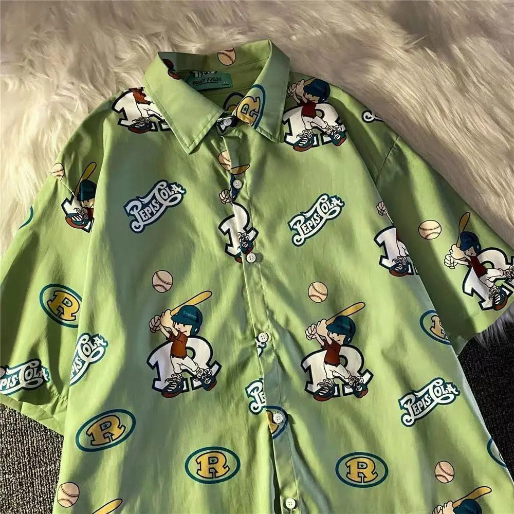 Green Hip Hop Play Baseball Full Print Button Up Shirt Women Short Sleeve Beach Shirt Streetwear Men New Summer Casual Wholesale
Green Hip Hop Play Baseball Full Print Button Up Shirt Women Short Sleeve Beach Shirt Streetwear Men New Summer Casual Wholesale