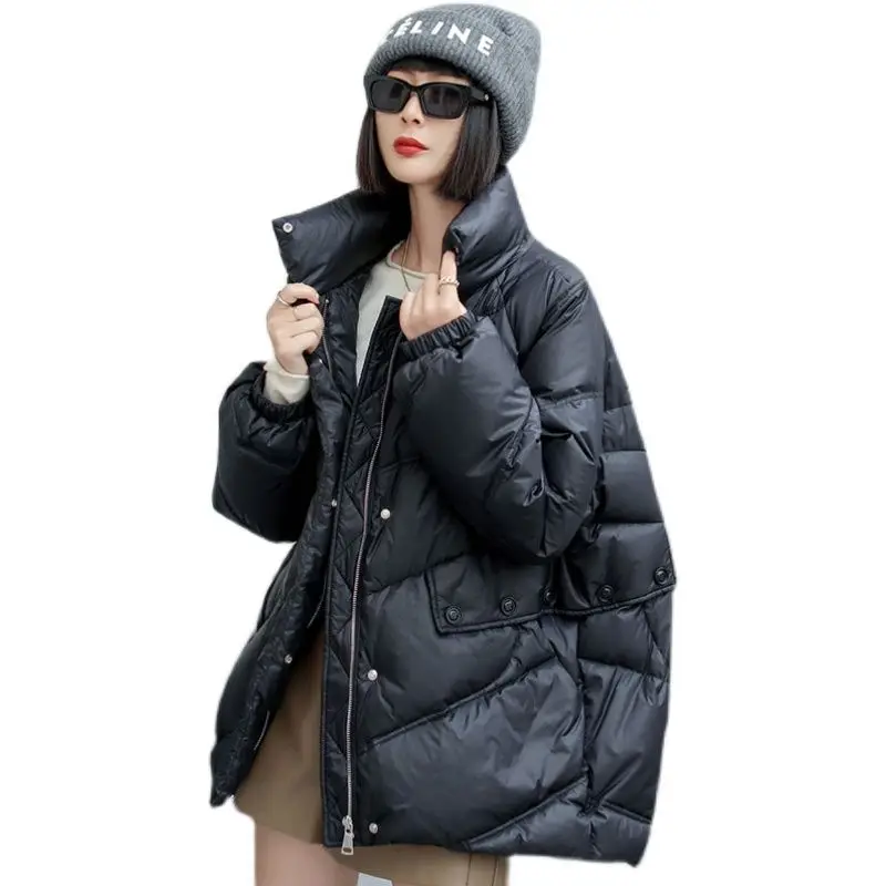 Duck down Factory Direct Sales Version a down Jacket Women's Large Size Mid-Length Fashion Korean Loose Slimming Coat female
Duck down Factory Direct Sales Version a down Jacket Women's Large Size Mid-Length Fashion Korean Loose Slimming Coat female