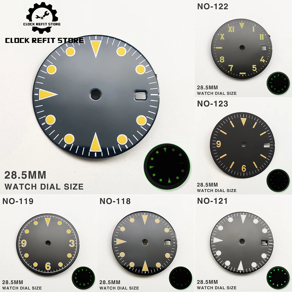 

Модификация часов-28,5 мм дисковый заменитель модифицированный циферблат светящийся стерильный учебный чехол для адаптации NH35A движение