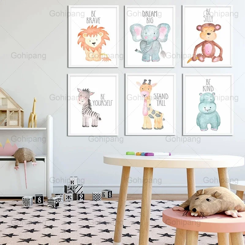 Children's Room Creative Wall Decor Cute Cartoon Animal Decoration Canvas Painting Wall Pictures for Living Room Home Poster
Children's Room Creative Wall Decor Cute Cartoon Animal Decoration Canvas Painting Wall Pictures for Living Room Home Poster