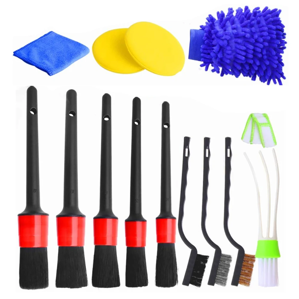 Car Detailing Brush Set Auto Interior Cleaning Tool Kit Washing Cleaner Accessories for Dashboard Leather Air Outlet Wheels Rim
Car Detailing Brush Set Auto Interior Cleaning Tool Kit Washing Cleaner Accessories for Dashboard Leather Air Outlet Wheels Rim