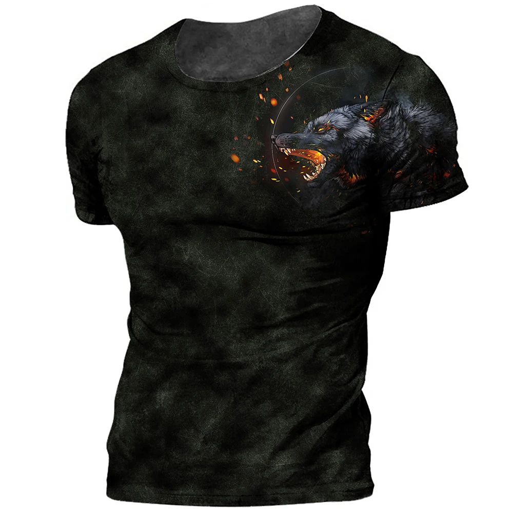 Animal T-shirt For Men Fierce Wolf Print Short Sleeve Round Neck Men's T-Shirt Large Loose Clothing Casual Top Tees Camisa
Animal T-shirt For Men Fierce Wolf Print Short Sleeve Round Neck Men's T-Shirt Large Loose Clothing Casual Top Tees Camisa