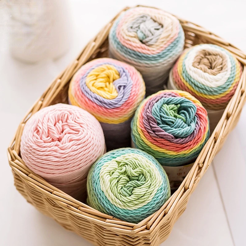 100g 193M Rainbow Segment Dyed Yarn 5 Strand Wool DIY Handmade Knitted Baby Sweater Hat Scarf Sofa Cake Knitting Yarn
100g 193M Rainbow Segment Dyed Yarn 5 Strand Wool DIY Handmade Knitted Baby Sweater Hat Scarf Sofa Cake Knitting Yarn