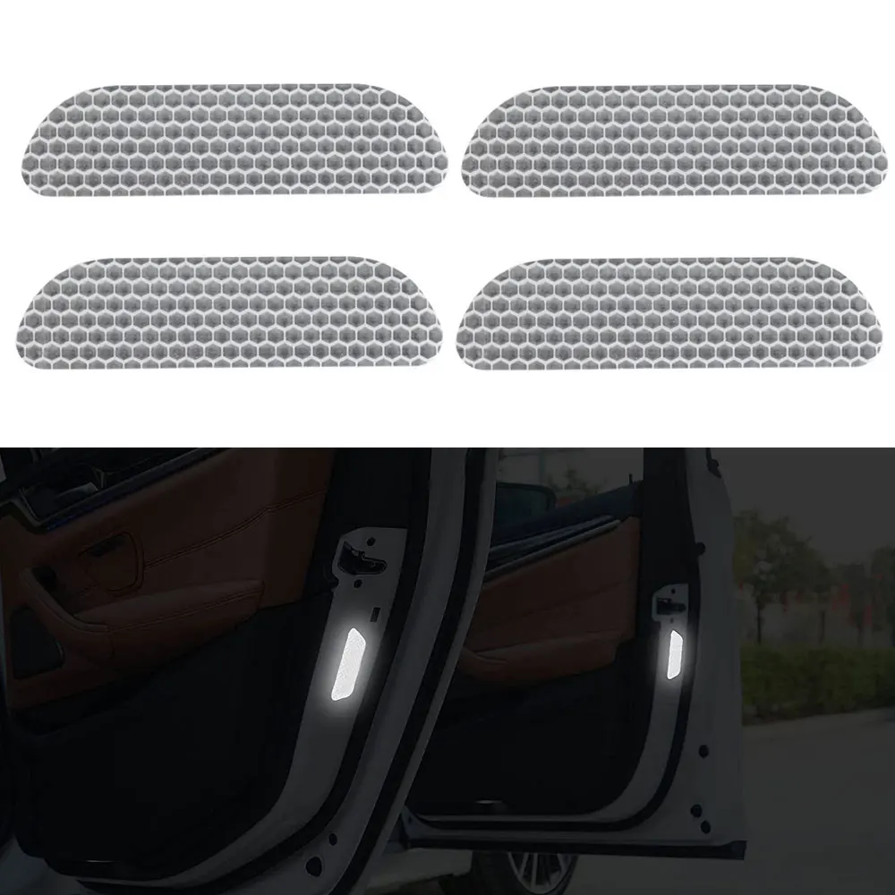 4 Pcs Universal Car Reflective Stickers Car Door Wheel Eyebrow Sticker Decal Warning Tape Safety Mark Reflective Strips
4 Pcs Universal Car Reflective Stickers Car Door Wheel Eyebrow Sticker Decal Warning Tape Safety Mark Reflective Strips