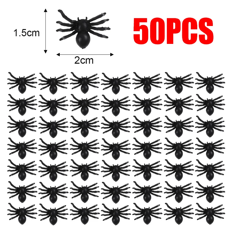 Черные искусственные пауки для Хэллоуина 
Черные искусственные пауки для Хэллоуина