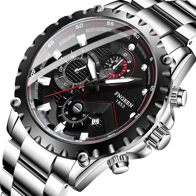 Fashion Mens Watches with Stainless Steel Top Brand Luxury Sports Chronograph Quartz Watch Men Relogio Masculino
Fashion Mens Watches with Stainless Steel Top Brand Luxury Sports Chronograph Quartz Watch Men Relogio Masculino