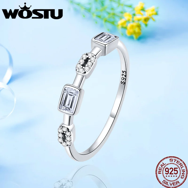 WOSTU 925 Sterling Silver Wedding Jewelry Band Zircon Rings For Women Promise CZ Crystal Finger Ring Fine Jewelry Love Gift
WOSTU 925 Sterling Silver Wedding Jewelry Band Zircon Rings For Women Promise CZ Crystal Finger Ring Fine Jewelry Love Gift