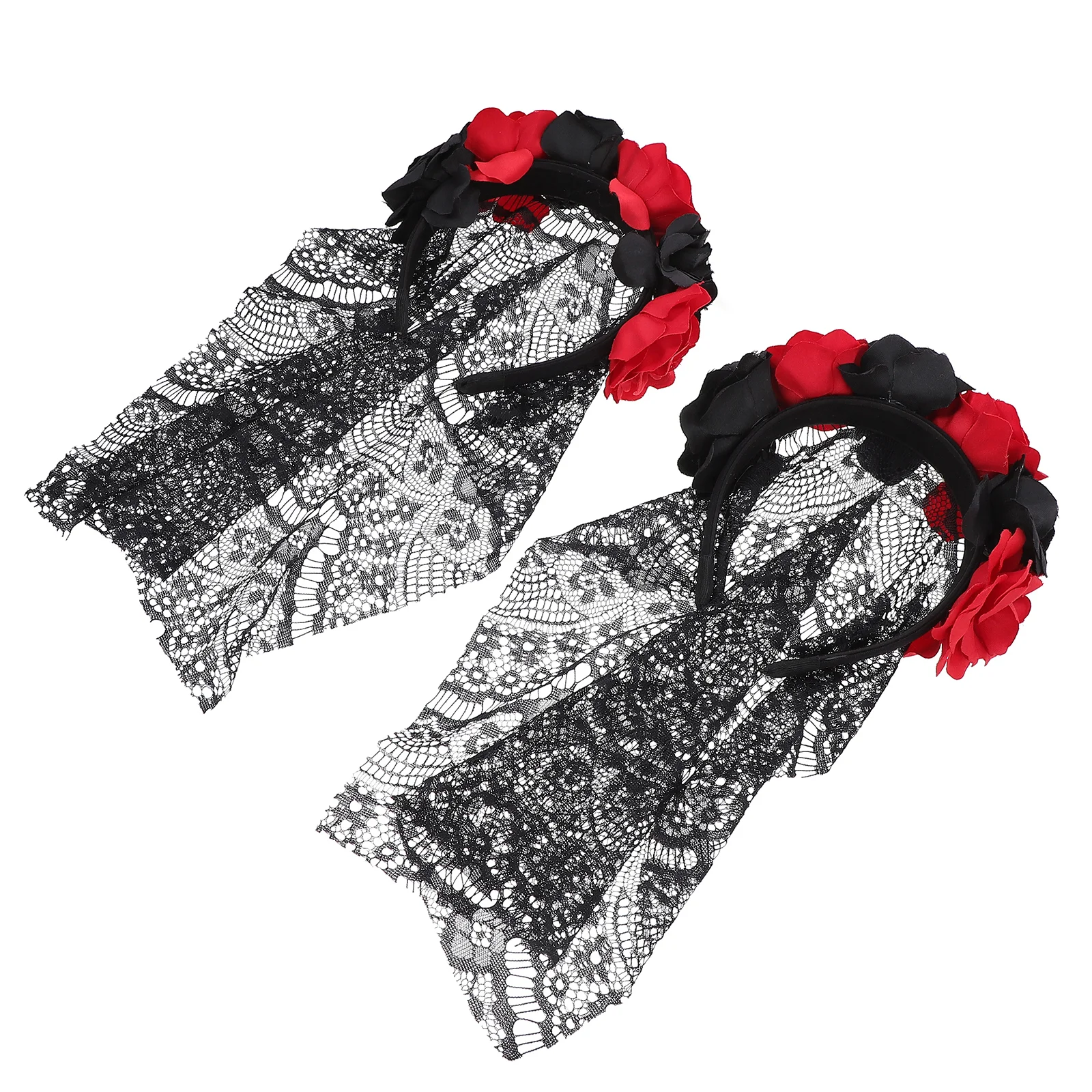 2pcs Day of The Dead Veil Headband Headpiece Rose Flower Veil Headband Headdress Festival Headband Party Hair Accessory
2pcs Day of The Dead Veil Headband Headpiece Rose Flower Veil Headband Headdress Festival Headband Party Hair Accessory