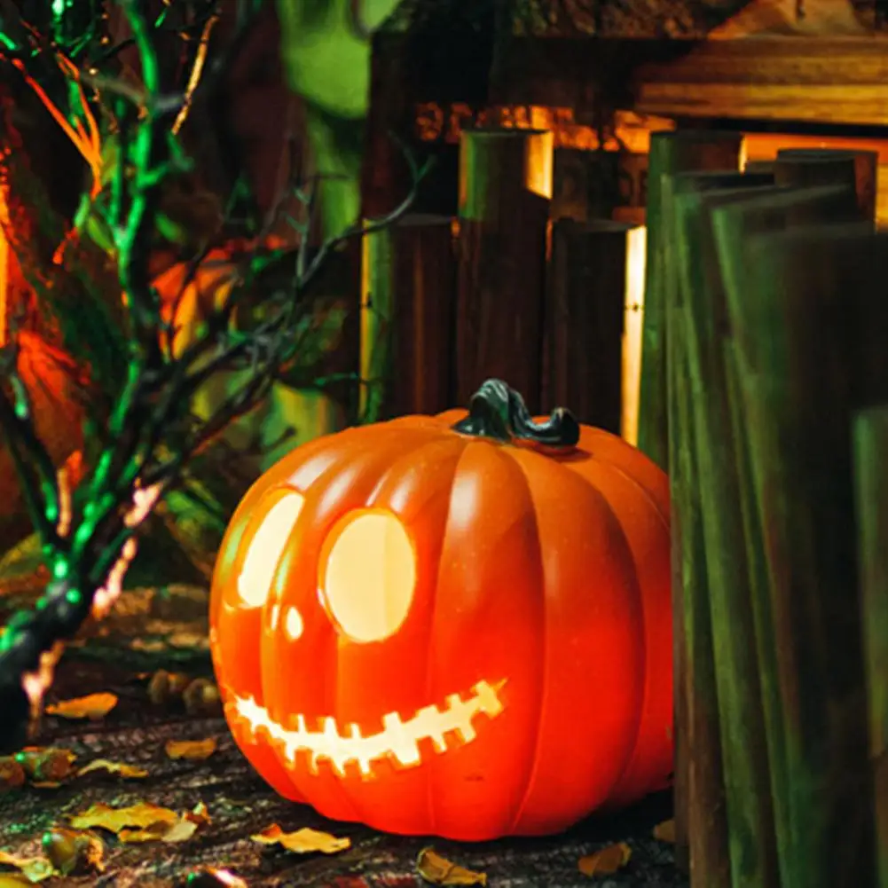 

Pumpkin Lantern Eye-catching Add Atmospheres Plastic Halloween LED Pumpkin Lamp for Home Festival Lantern