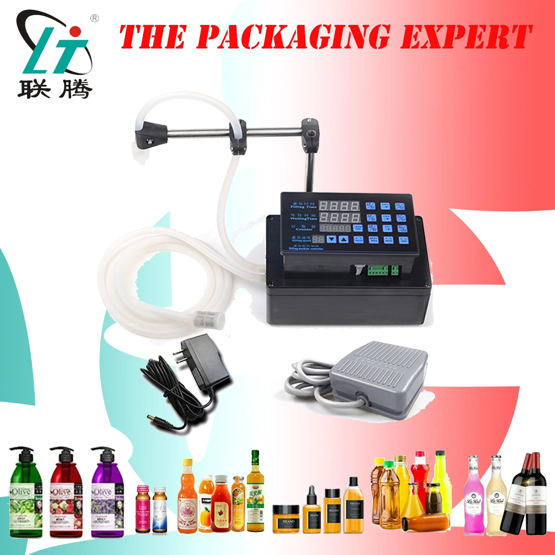 

Electrical Liquid Filling Machine Bottle Water Filler Digital Pump For Perfume Drinking Beverage Juice Olive Oil 0-4000ml