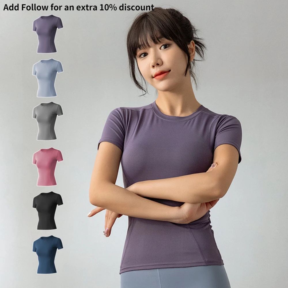 Yoga Women sport t-Shirt Slim Fit Fitness Clothes Running Sweat Absorbing Quick Drying Clothes Tight Fitting Yoga Short Sleeved
Yoga Women sport t-Shirt Slim Fit Fitness Clothes Running Sweat Absorbing Quick Drying Clothes Tight Fitting Yoga Short Sleeved