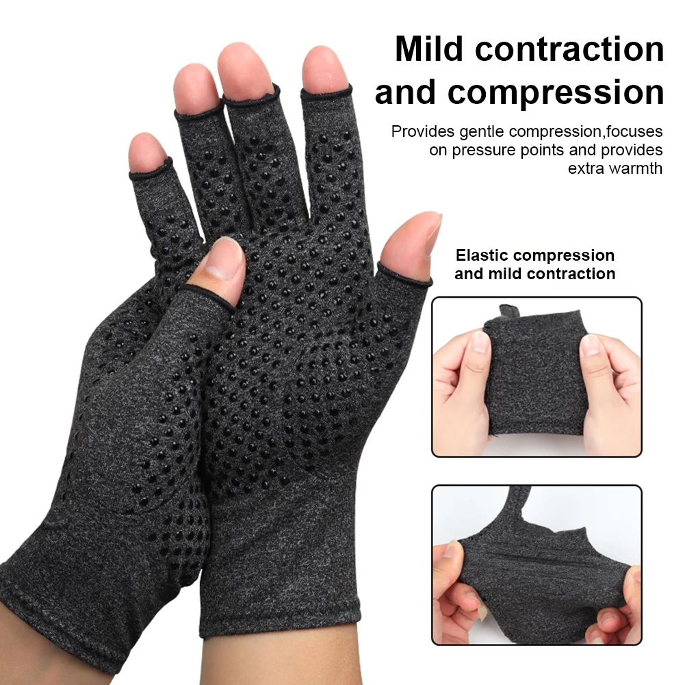 Compression Gloves for Men Women Half-finger Non-Slip Grip Relieves Pains Arthritis Wrist Support Hand Brace for Rehabilitation
Compression Gloves for Men Women Half-finger Non-Slip Grip Relieves Pains Arthritis Wrist Support Hand Brace for Rehabilitation