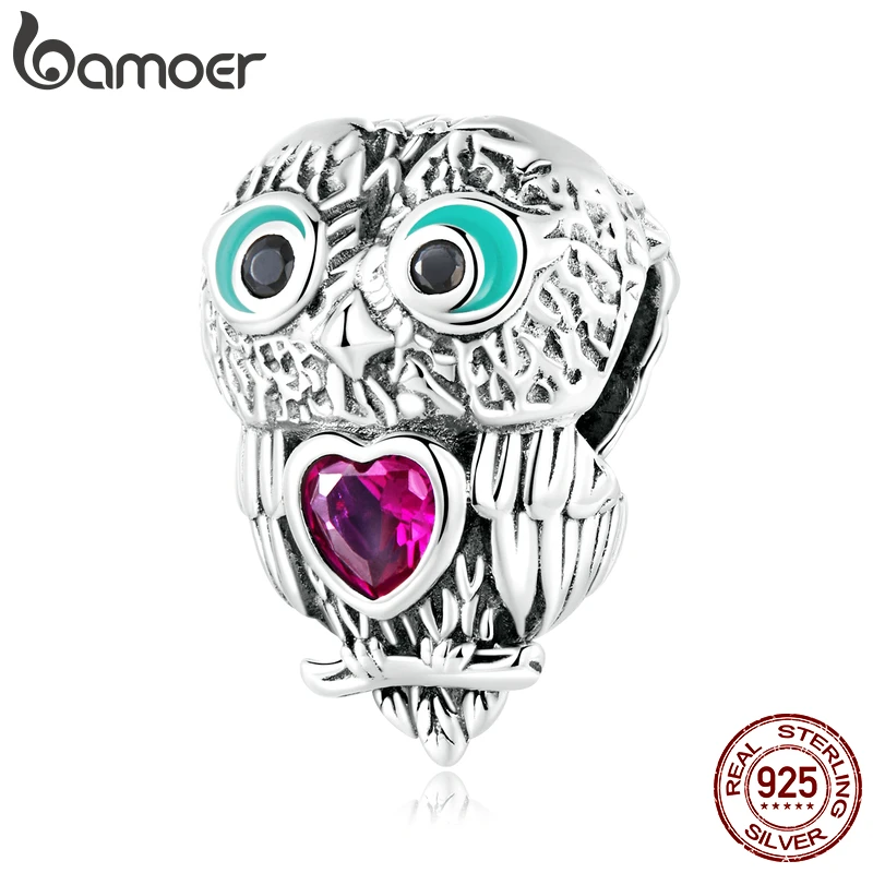 Bamoer 925 Sterling Silver Vivid Owl Charms fit for Women Bracelet & Bangle Animal Beads Inlaid with Heart Zircon Fine Jewerly
Bamoer 925 Sterling Silver Vivid Owl Charms fit for Women Bracelet & Bangle Animal Beads Inlaid with Heart Zircon Fine Jewerly