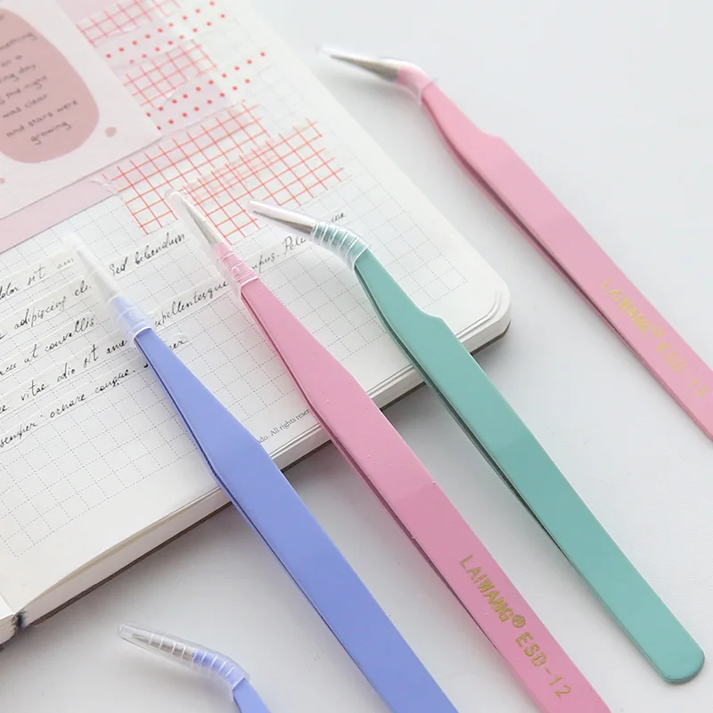 Scrapbook Sticker Color Tweezers Diamond painting Tool Anti-Static Tweezers For EyelashStainless Steel Makeup Tools
Scrapbook Sticker Color Tweezers Diamond painting Tool Anti-Static Tweezers For EyelashStainless Steel Makeup Tools