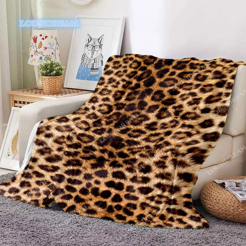 

Плед-одеяло с леопардовым принтом, мягкие фланелевые тонкие одеяла для кровати, дивана, покрывало, домашнее декоративное одеяло для пикника