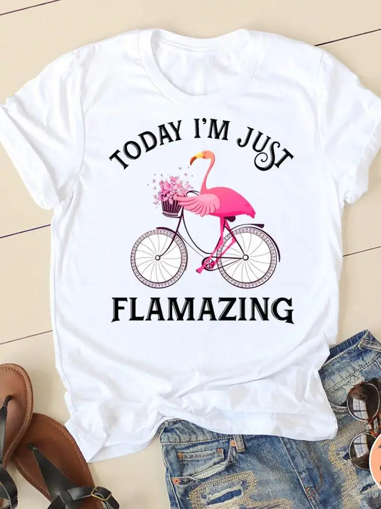 Short sleeve watercolor Flamingo Beach Ladies Summer Graphic T-shirt Casual Wear Women's Fashion T Print Clothing
Short sleeve watercolor Flamingo Beach Ladies Summer Graphic T-shirt Casual Wear Women's Fashion T Print Clothing